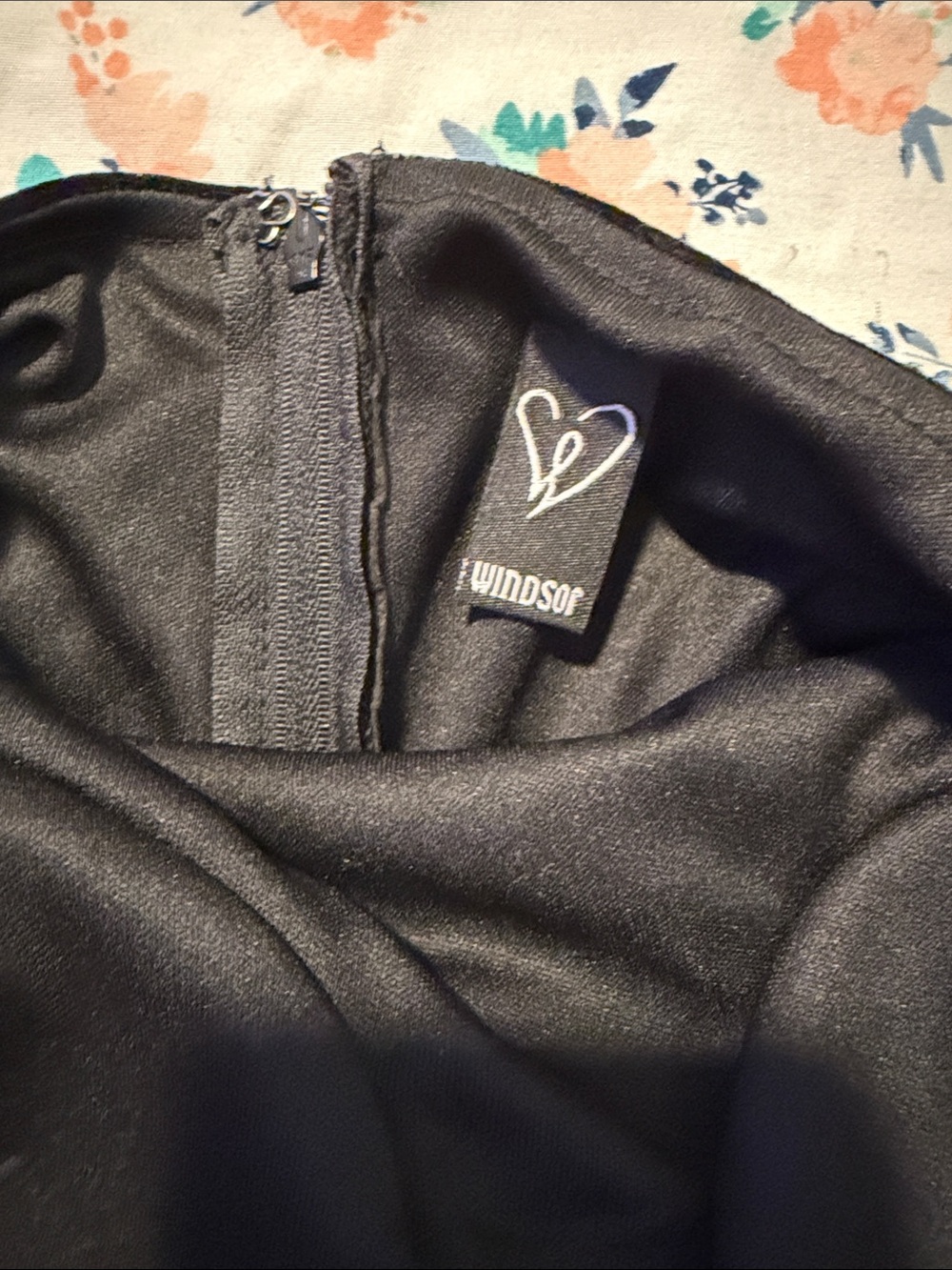 Windsor Black Satin Dress